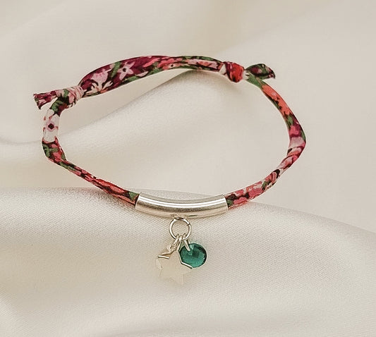 Pulsera Liberty Estrella Verde plata de ley