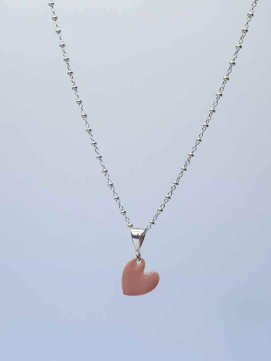 COLLAR CORAZON ROSA