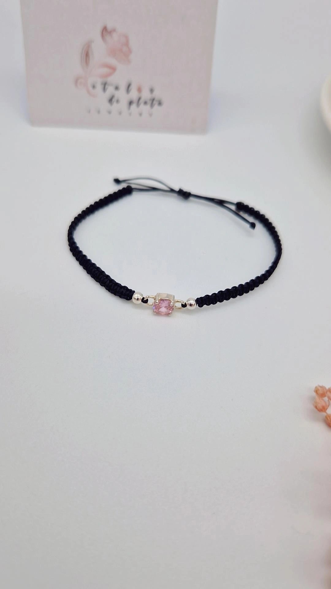 Pulsera circonita rosa